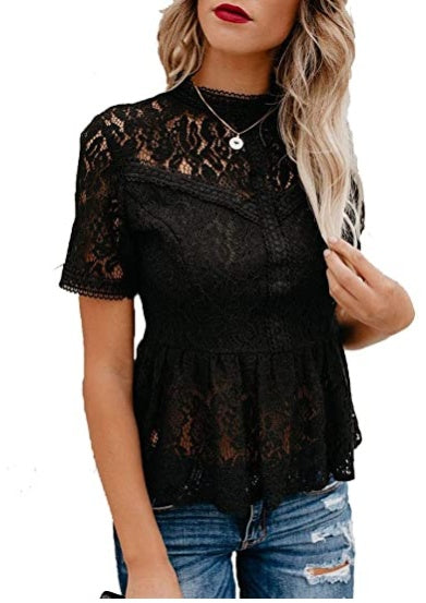 Summer Water-soluble Lace Temperament Crocheted Blouse