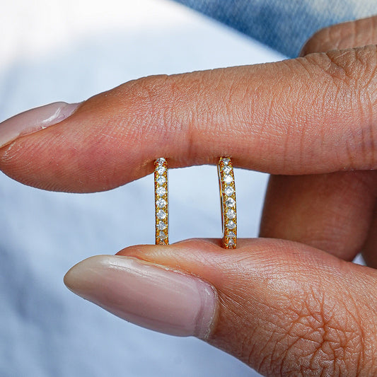 Silver Moissanite Stud Earrings