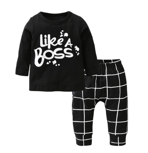 0 - 24 Months Like A Boss T-shirt and Pants Clothing Set